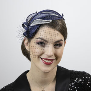 Blue fascinator for the weddings, races, formal occasions.