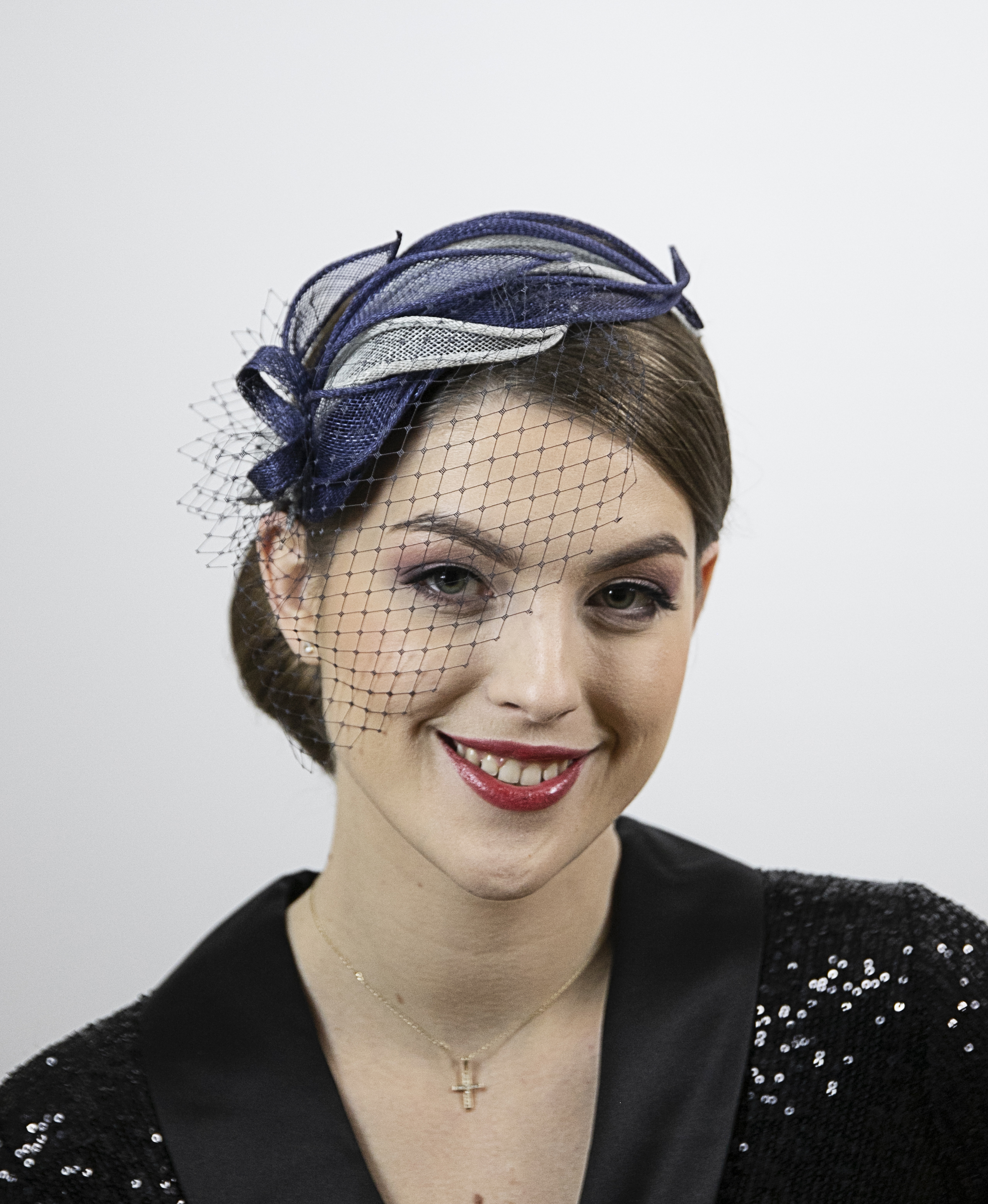 Blue fascinator for the weddings, races, formal occasions.