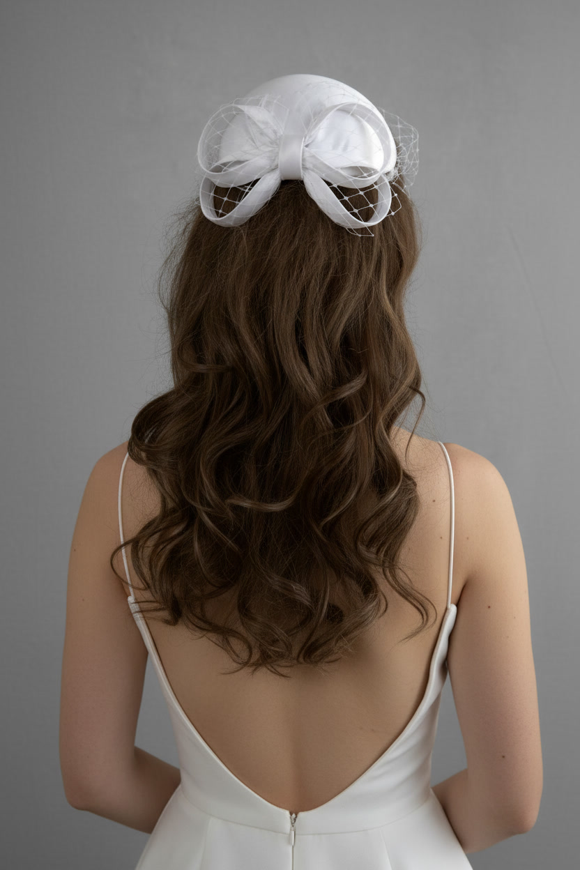 White custom made hat for Brenda