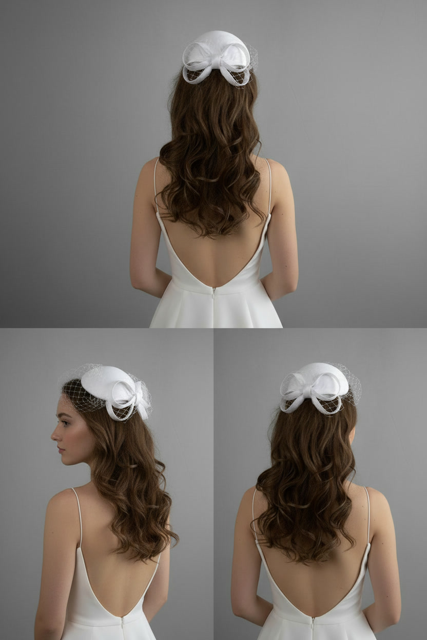 White custom made hat for Brenda - Image 5